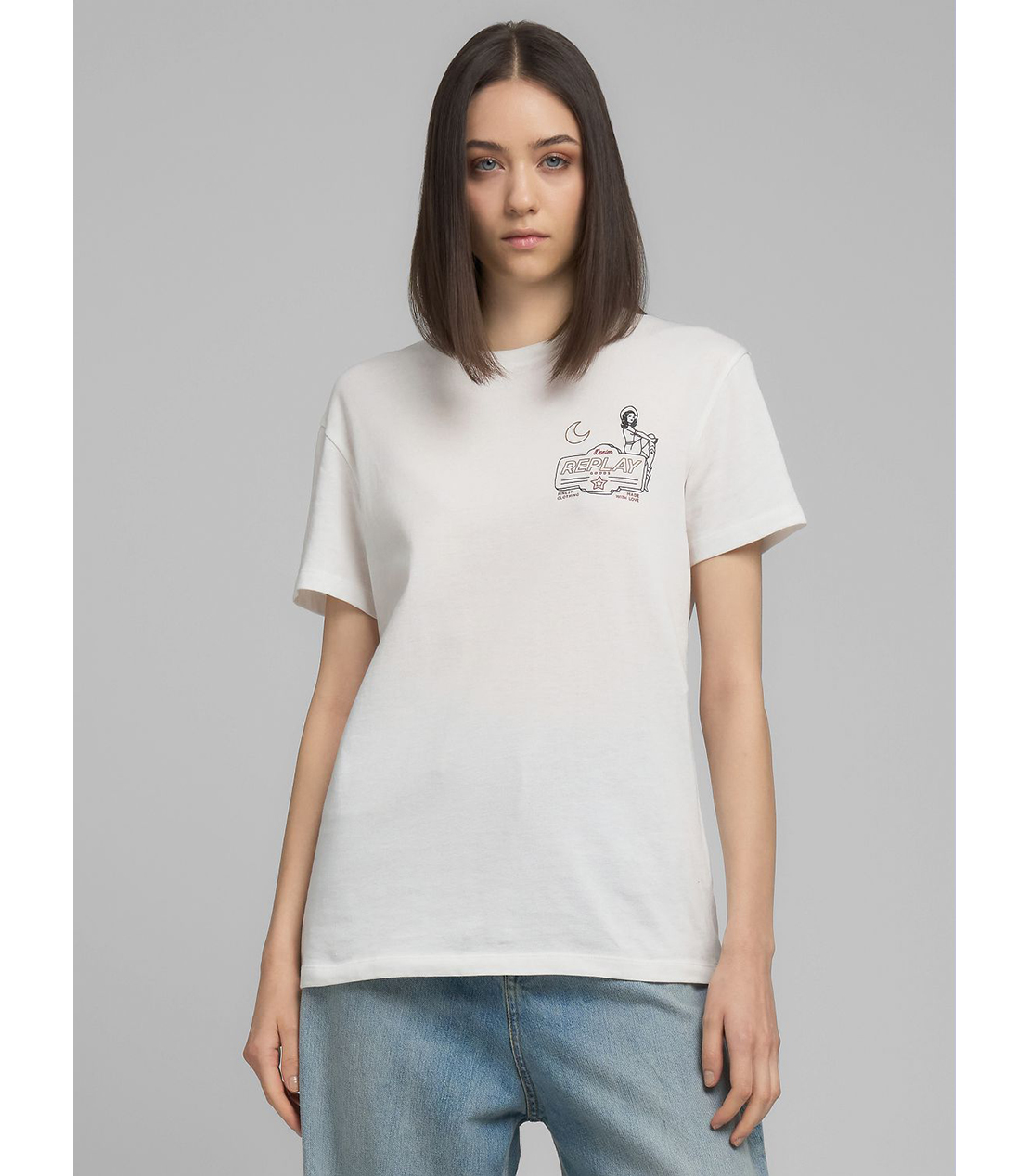 グラフィックプリントクルーネックTシャツ 詳細画像 オフホワイト 2